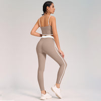 Sports Yoga Suit Two-piece Set Nude Feel Double-sided Sanding Outdoor