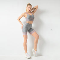 Running Sports Bra Set Seamless Yoga Wear
