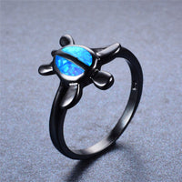 Vintage Inspired Oval Blue Zircon Ring