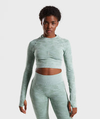 Camouflage seamless yoga top