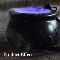Halloween Witch Pot Smoke Machine LED Color Changing Decor