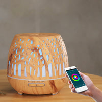 Room essential oil aroma diffuser hollow colorful ultrasonic humidifier