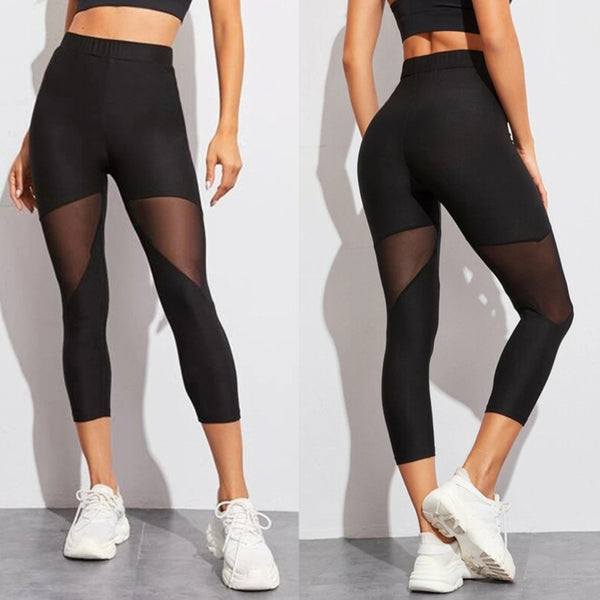 Women Leggings Mesh Design Trousers Pants