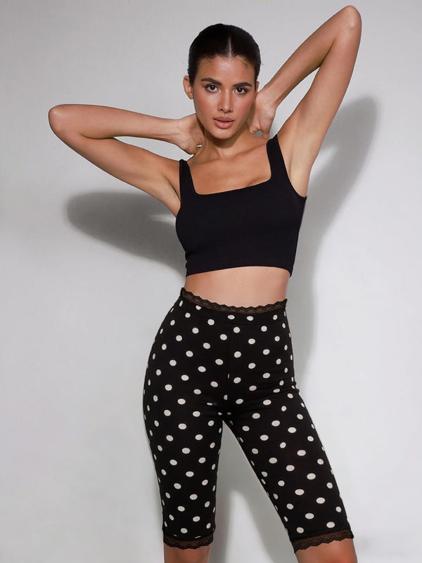 Women's Printed Lace Activewear Bootcut Pants