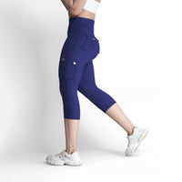 Women's Double-sided Jacquard 5-yard Fitness Pants With Pockets