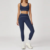 Color-Block Fleece Yoga Set