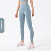 Yoga Women's No Embarrassment Line Skin-friendly Nude Feel Fitness Pocket High Top Sports Leggings