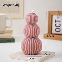 Creative Geometric Pillar Scented Candles For DIY Home And Holiday Decor
