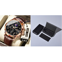 Men's Moon Phase Chronograph Watch - Multi-Function Luxury Timepiece