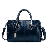Oil wax leather women's bag