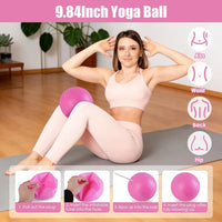 14-Piece Pilates & Yoga Training Kit – Ring, Ball, Bands & Stretch Strap