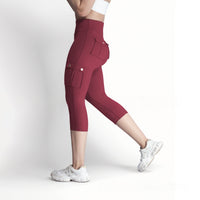 Women's Double-sided Jacquard 5-yard Fitness Pants With Pockets