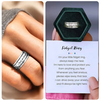 Rotating Letter Anxiety Ring for Stress Relief
