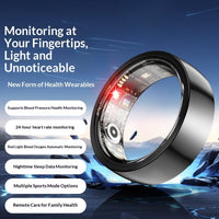 Health Tracking Ring for Heart Rate Sleep and Blood Oxygen Monitoring
