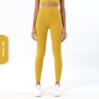 Yoga Women's No Embarrassment Line Skin-friendly Nude Feel Fitness Pocket High Top Sports Leggings