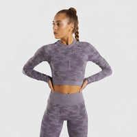 Camouflage seamless yoga top