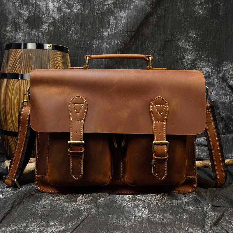 Men's Leather Satchel Bag