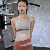 New Contrast Color Yoga Suit High Waist Suit