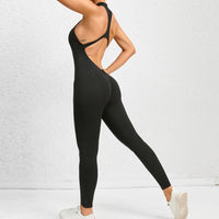 Zippered Yoga Jumpsuit - Tummy Control Shapewear Bodysuit