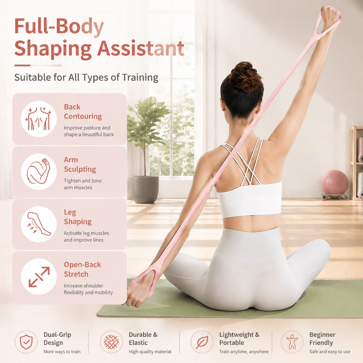 Figure 8 Resistance Band – Elastic Stretching Rope for Home Workouts