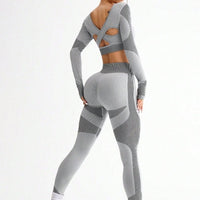 Butt-Lifting Yoga Pants And Back-Slimming Long-Sleeve Top Set