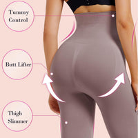 High Waist Cropped Leggings with Tummy Control