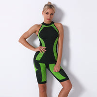 Striped Yoga Set - Seamless Knit Workout Clothes for Women