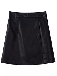 New AutumnWinter High-Waisted  Slimming  Bodycon Sexy PU Leather Skirt For Women