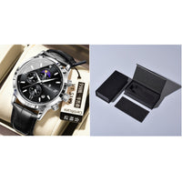 Men's Moon Phase Chronograph Watch - Multi-Function Luxury Timepiece