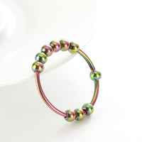 Anxiety Relief Spinner Ring with Meditation Beads