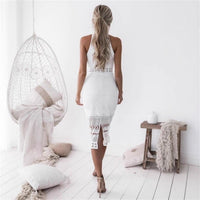 Lace Ladies Long Dress Sleeveless