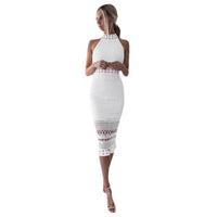 Lace Ladies Long Dress Sleeveless