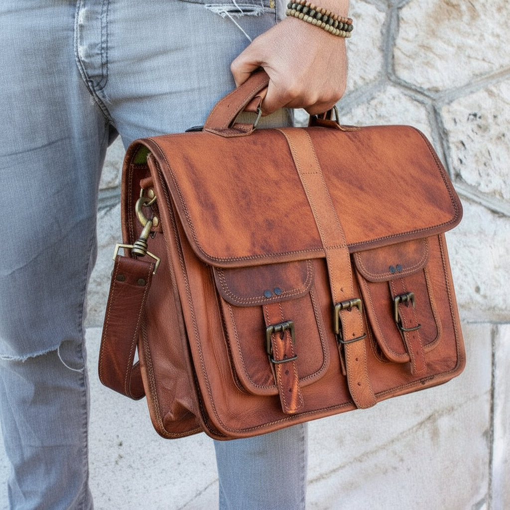 VINTAGE LEATHER OFFICE BAG