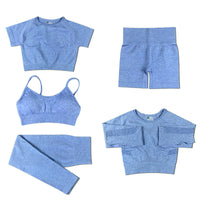 Women's 5-Piece Seamless Yoga Set - Workout Activewear
