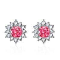 Elegant Full-diamond Snowflake Stud Earrings Pendant Necklace And Ring Jewelry Set