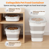Pet Food Storage Container with Clear Window Wheels and Scoop
