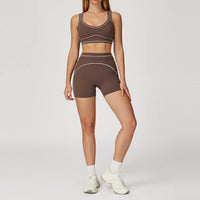 Color-Block Fleece Yoga Set