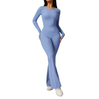 Leisure Horn Long Sleeve Yoga Jumpsuit Quick-drying Sports Workout