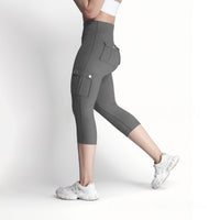 Women's Double-sided Jacquard 5-yard Fitness Pants With Pockets