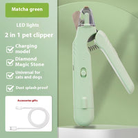 2-in-1 LED Pet Nail Clippers for Dogs & Cats