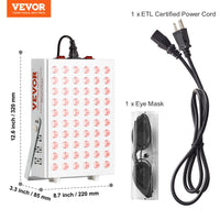 Red Light Therapy Panel with 660nm and 850nm LEDs