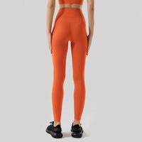 Yoga Women's No Embarrassment Line Skin-friendly Nude Feel Fitness Pocket High Top Sports Leggings