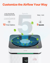Smart Air Purifier with Child Lock and Touch Controls