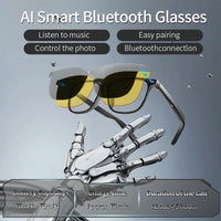 Smart AI Bluetooth Glasses with Interchangeable Lenses