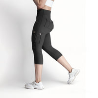 Women's Double-sided Jacquard 5-yard Fitness Pants With Pockets