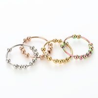 Anxiety Relief Spinner Ring with Meditation Beads