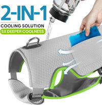 Reflective Dog Cooling Vest with Ice Packs for Hot Weather