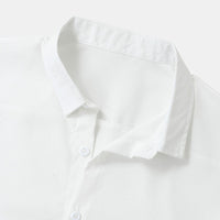 Elegant Men's Short Sleeved Shirt With Rose Charm