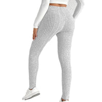 Autumn New Arrival Plus-Size Casual Striped Ribbed Tight-Fit Trousers