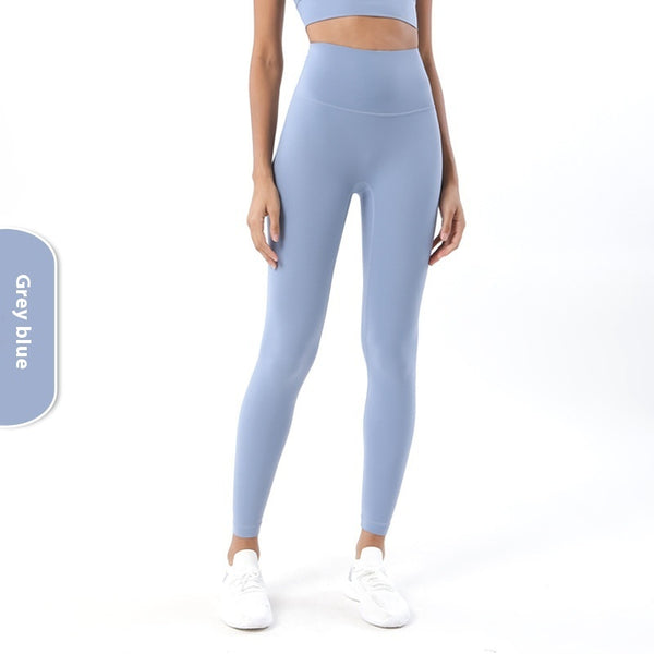 Yoga Women's No Embarrassment Line Skin-friendly Nude Feel Fitness Pocket High Top Sports Leggings